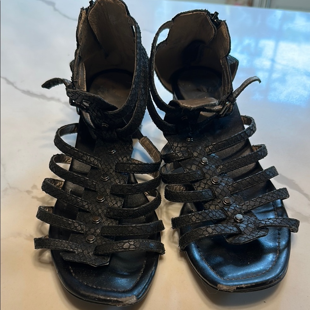 Elegant Black Strappy Sandals